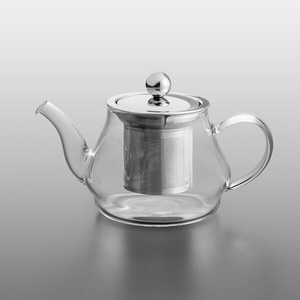 12 oz Glass Tea Pot "Azalea"